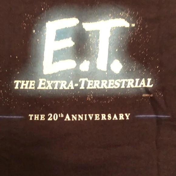 E.T. THE EXTRA TERRESTRIAL 20th ANNIVERSARY YOUTH L MOVIE PROMO TSHIRT NWOT #530 - Picture 8 of 11